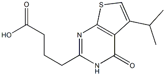 4-[4-oxo-5-(propan-2-yl)-3H,4H-thieno[2,3-d]pyrimidin-2-yl]butanoic acid Struktur