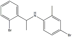 4-bromo-N-[1-(2-bromophenyl)ethyl]-2-methylaniline Struktur