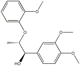 (1R,2S)-1-(3,4-Dimethoxyphenyl)-2-(2-methoxyphenoxy)-1-propanol Struktur