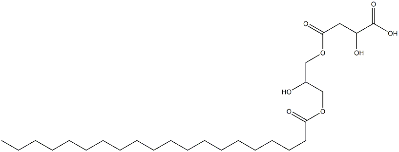 L-Malic acid hydrogen 4-(2-hydroxy-3-icosanoyloxypropyl) ester Struktur