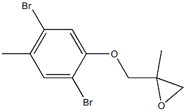 2,5-Dibromo-4-methylphenyl 2-methylglycidyl ether Struktur
