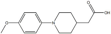 2-(1-(4-methoxyphenyl)piperidin-4-yl)acetic acid Struktur