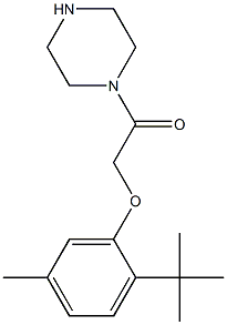 2-(2-tert-butyl-5-methylphenoxy)-1-(piperazin-1-yl)ethan-1-one Struktur