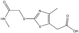 2-(4-methyl-2-{[(methylcarbamoyl)methyl]sulfanyl}-1,3-thiazol-5-yl)acetic acid Structure