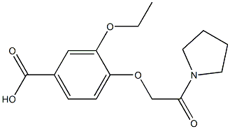 3-ethoxy-4-(2-oxo-2-pyrrolidin-1-ylethoxy)benzoic acid Struktur