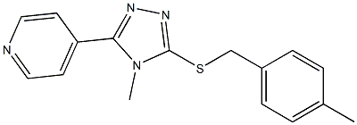 (4-methylphenyl)methyl 4-methyl-5-pyridin-4-yl-4H-1,2,4-triazol-3-yl sulfide Struktur
