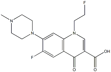 6-Fluoro-1-(2-fluoroethyl)-1,4-dihydro-4-oxo-7-(4-methyl-1-piperazinyl)quinoline-3-carboxylic acid Structure
