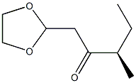 [R,(-)]-1-(1,3-Dioxolane-2-yl)-3-methyl-2-pentanone Struktur