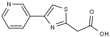 2-[4-(pyridin-3-yl)-1,3-thiazol-2-yl]acetic acid Struktur