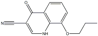 4-oxo-8-propoxy-1,4-dihydroquinoline-3-carbonitrile Struktur