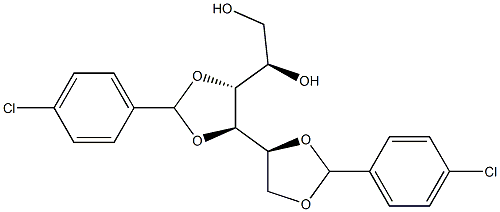 1-O,2-O:3-O,4-O-Bis(4-chlorobenzylidene)-D-glucitol Structure