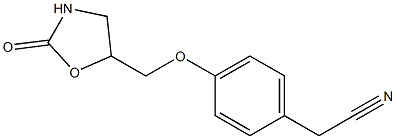 2-{4-[(2-oxo-1,3-oxazolidin-5-yl)methoxy]phenyl}acetonitrile Struktur