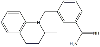 3-[(2-methyl-1,2,3,4-tetrahydroquinolin-1-yl)methyl]benzene-1-carboximidamide Struktur