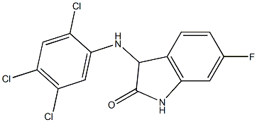 6-fluoro-3-[(2,4,5-trichlorophenyl)amino]-2,3-dihydro-1H-indol-2-one Struktur