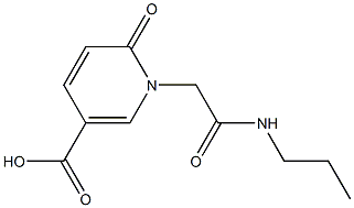 6-oxo-1-[(propylcarbamoyl)methyl]-1,6-dihydropyridine-3-carboxylic acid Struktur