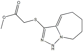 methyl 2-{5H,6H,7H,8H,9H-[1,2,4]triazolo[3,4-a]azepin-3-ylsulfanyl}acetate Struktur