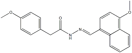 N'-[(E)-(4-methoxy-1-naphthyl)methylidene]-2-(4-methoxyphenyl)acetohydrazide Struktur