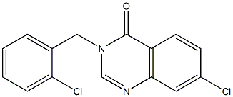 7-chloro-3-[(2-chlorophenyl)methyl]-3,4-dihydroquinazolin-4-one Struktur
