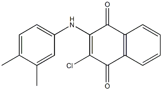 2-chloro-3-[(3,4-dimethylphenyl)amino]-1,4-dihydronaphthalene-1,4-dione Struktur