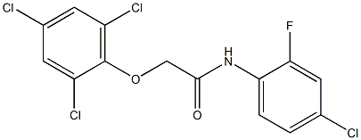 N-(4-chloro-2-fluorophenyl)-2-(2,4,6-trichlorophenoxy)acetamide Struktur