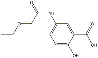 5-(2-ethoxyacetamido)-2-hydroxybenzoic acid Struktur
