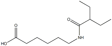 6-(2-ethylbutanamido)hexanoic acid Struktur