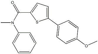 5-(4-methoxyphenyl)-N-methyl-N-phenyl-2-thiophenecarboxamide Struktur