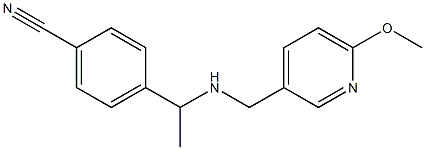 4-(1-{[(6-methoxypyridin-3-yl)methyl]amino}ethyl)benzonitrile Struktur