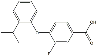 4-[2-(butan-2-yl)phenoxy]-3-fluorobenzoic acid Struktur