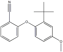 2-(2-tert-butyl-4-methoxyphenoxy)benzonitrile Struktur
