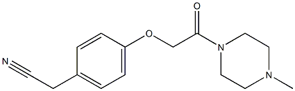 2-{4-[2-(4-methylpiperazin-1-yl)-2-oxoethoxy]phenyl}acetonitrile Struktur