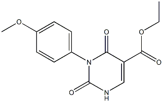 3-(4-METHOXYPHENYL)-5-CARBETHOXYURACIL Struktur