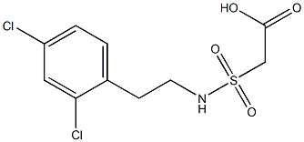 2-{[2-(2,4-dichlorophenyl)ethyl]sulfamoyl}acetic acid Struktur