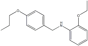 2-ethoxy-N-[(4-propoxyphenyl)methyl]aniline Struktur