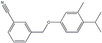 3-[3-methyl-4-(propan-2-yl)phenoxymethyl]benzonitrile Struktur