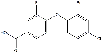 4-(2-bromo-4-chlorophenoxy)-3-fluorobenzoic acid Struktur