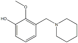2-methoxy-3-(1-piperidinylmethyl)phenol Struktur