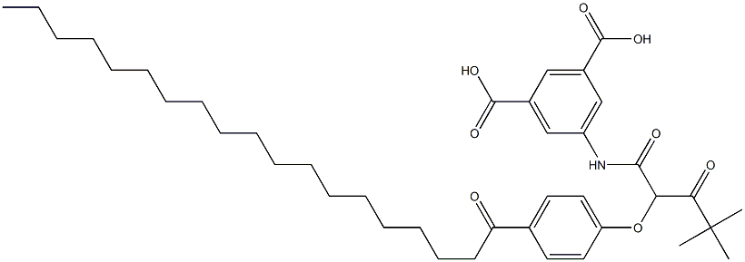 5-[[2-Oxo-1-(p-octadecylcarbonylphenoxy)-3,3-dimethylbutyl]carbonylamino]isophthalic acid Struktur