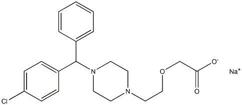 2-(2-(4-((4-Chlorophenyl)(phenyl)methyl)piperazin-1-yl)ethoxy)acetic Acid Sodium Salt Struktur