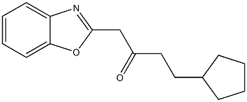 1-(1,3-benzoxazol-2-yl)-4-cyclopentylbutan-2-one Struktur