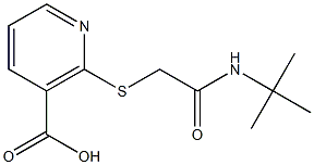 2-{[2-(tert-butylamino)-2-oxoethyl]thio}nicotinic acid Struktur