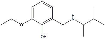2-ethoxy-6-{[(3-methylbutan-2-yl)amino]methyl}phenol Struktur