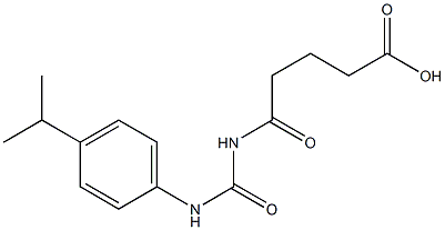 5-oxo-5-({[4-(propan-2-yl)phenyl]carbamoyl}amino)pentanoic acid Struktur