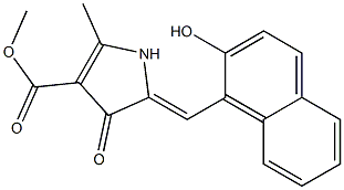 methyl 5-[(2-hydroxy-1-naphthyl)methylene]-2-methyl-4-oxo-4,5-dihydro-1H-pyrrole-3-carboxylate Structure