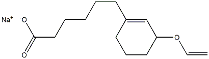 6-(3-Ethenyloxy-1-cyclohexenyl)hexanoic acid sodium salt Struktur