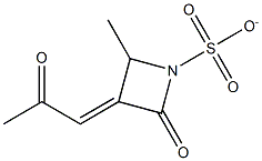 2-Oxo-4-methyl-3-[(E)-2-oxopropylidene]azetidine-1-sulfonate Struktur