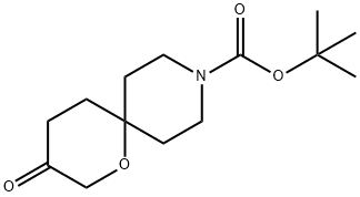 tert-butyl 3-oxo-1-oxa-9-azaspiro[5.5]undecane-9-carboxylate Struktur