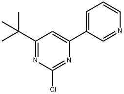 2-chloro-4-(pyridin-3-yl)-6-(tert-butyl)pyrimidine Struktur