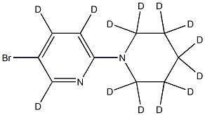 3-Bromo-6-(piperidino)pyridine-d13 Structure