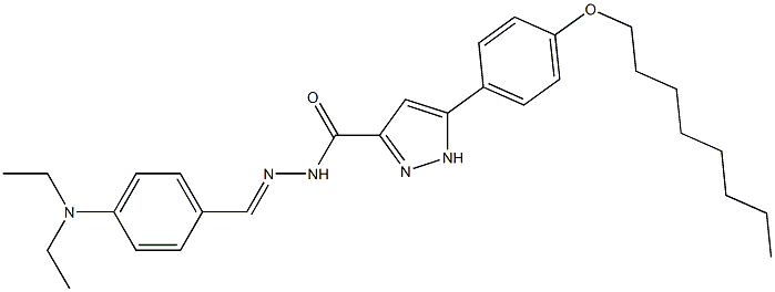 N'-[(1E)-[4-(diethylamino)phenyl]methylidene]-5-[4-(octyloxy)phenyl]-1H-pyrazole-3-carbohydrazide Struktur